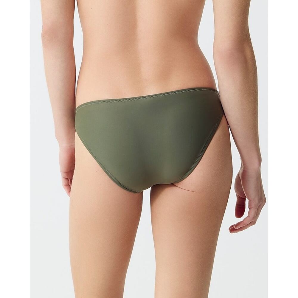 J. Crew Cool Cypress Green Heritage 1989 High Leg Cheeky Bikini Bottom Med NWT